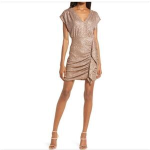Women's Chelsea 28 Bronze Sequin Dress Size small